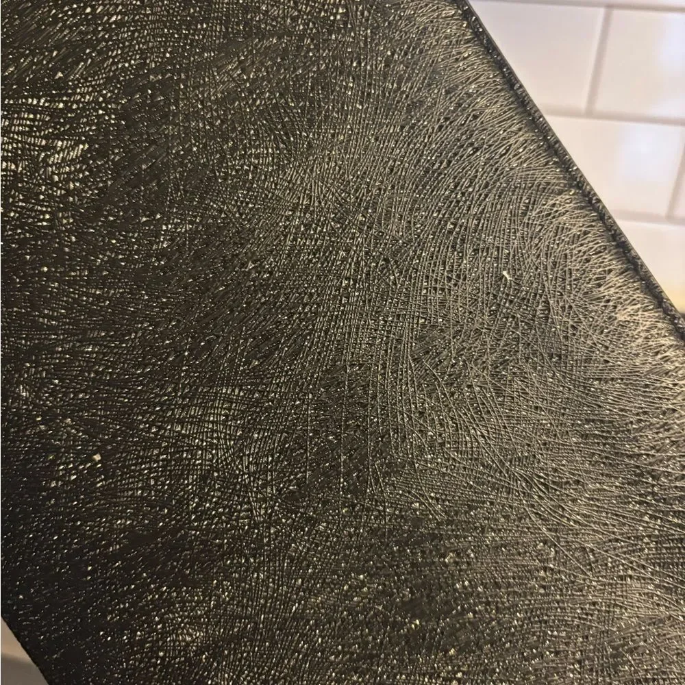 Black Clutch with Gold Accents